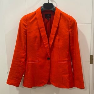 J. Crew Orange Parke Linen Blazer Size 2